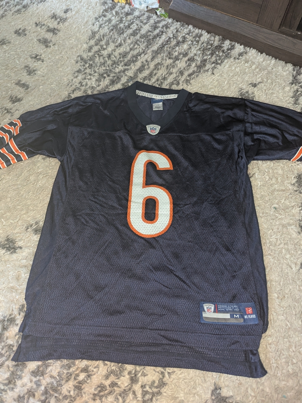 NFL Chicago Bears Navy and Orange #6 Football Jersey